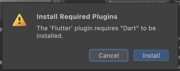 Flutter plugin requires Dart Messsage